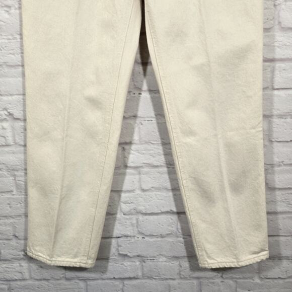 E J.Crew High Rise '90s Straight Carpenter Jean Natural Seeded Denim Size 27 - Picture 3 of 11